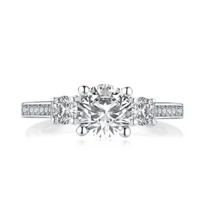 Delicate 1 Carat Round Cut Lab Diamond Fine Wedding Ring