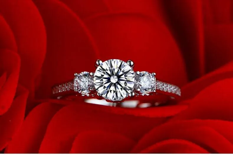 Delicate 1 Carat Round Cut Lab Diamond Fine Wedding Ring