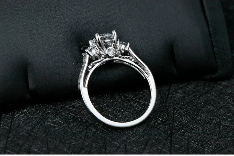 Delicate 1 Carat Round Cut Lab Diamond Fine Wedding Ring