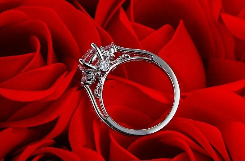 Delicate 1 Carat Round Cut Lab Diamond Fine Wedding Ring