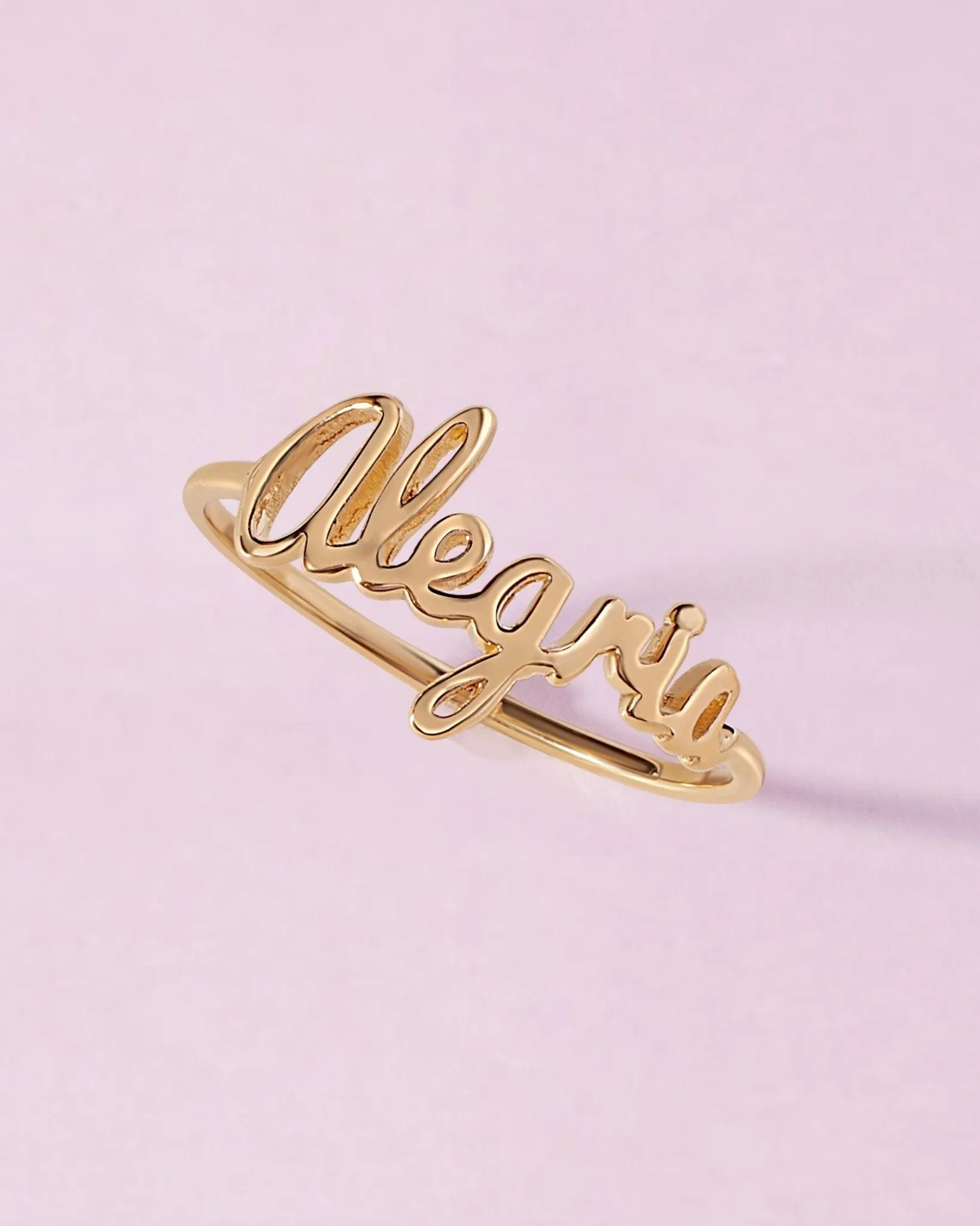 Delicate Gold Wire Name Ring