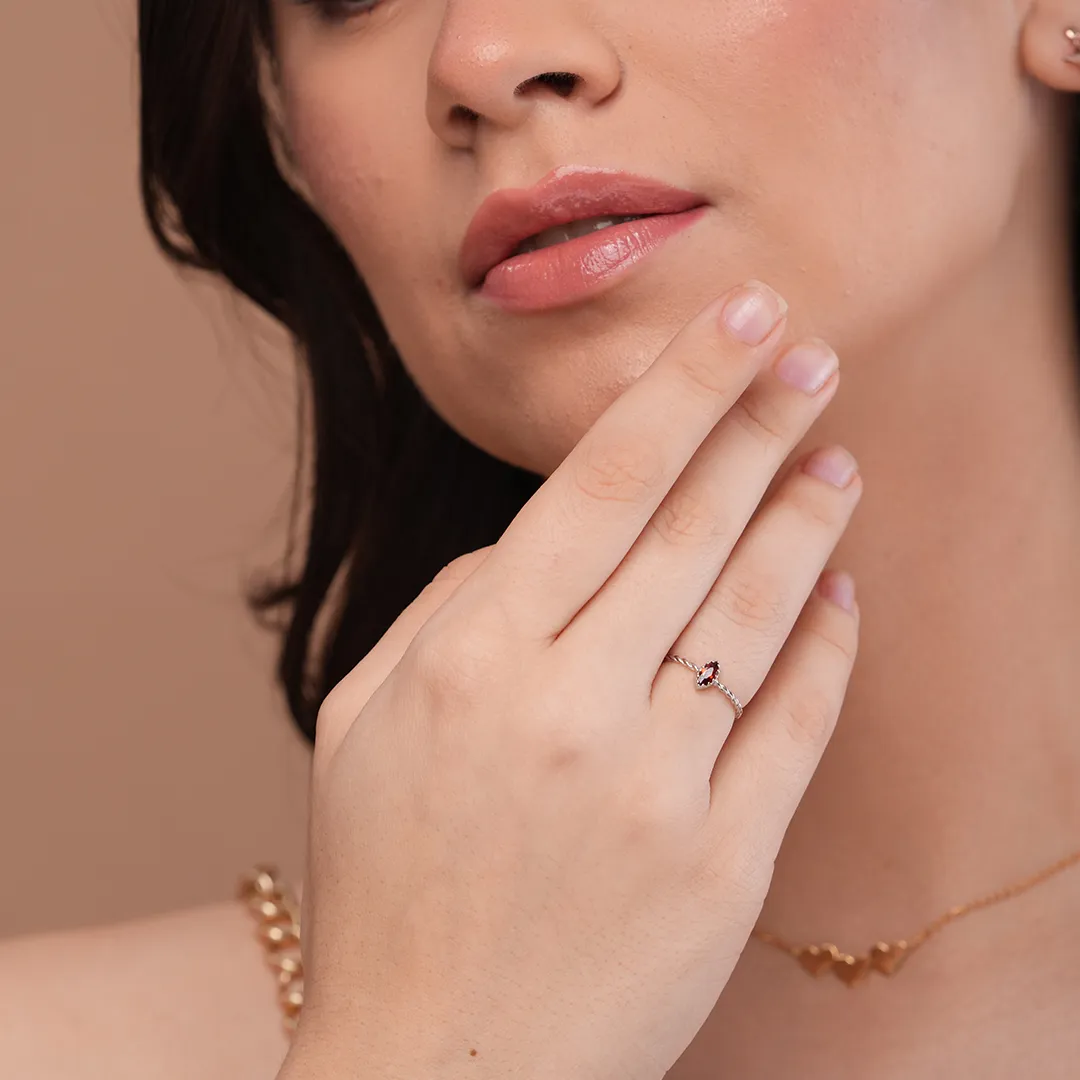 Delicate Marquise Stone Ring
