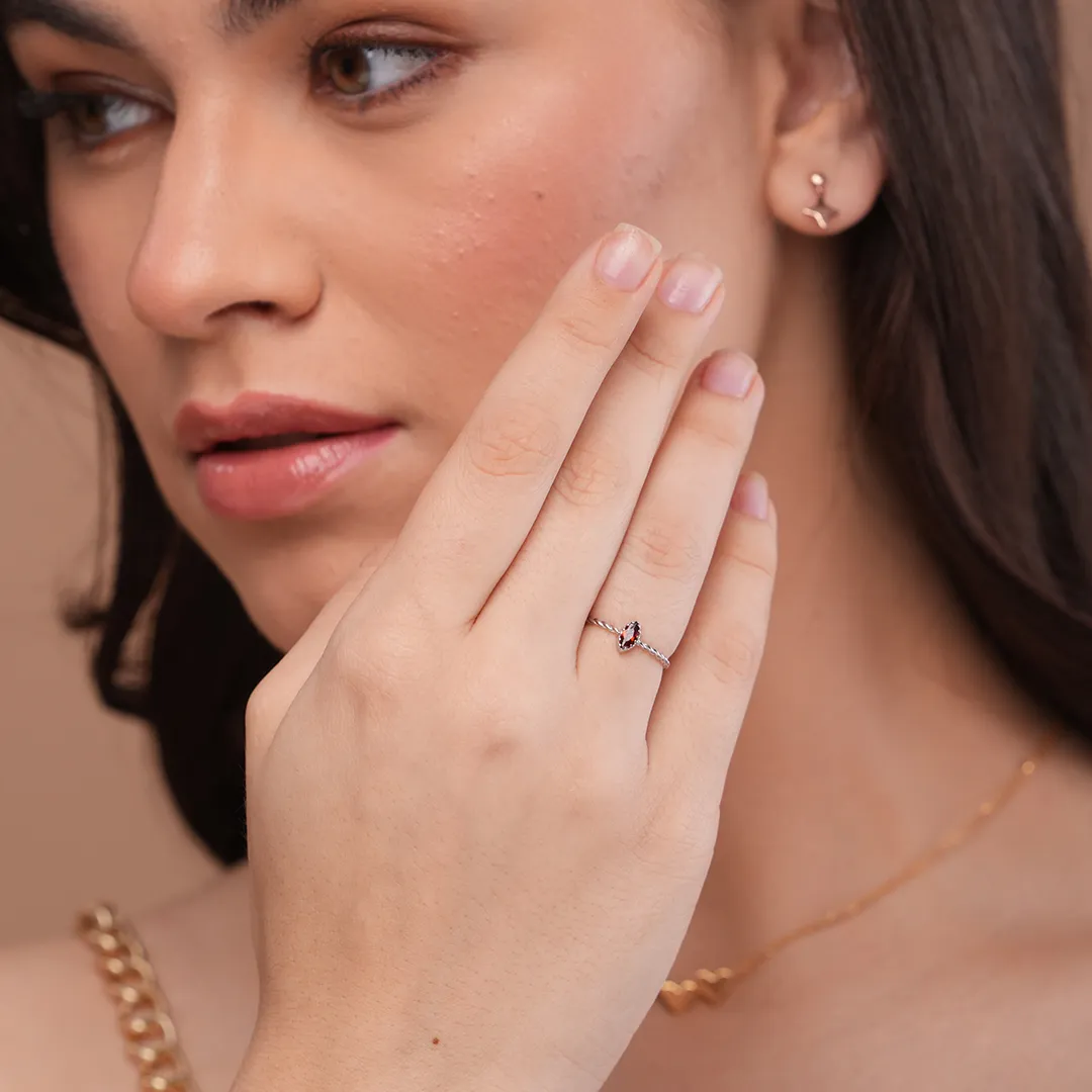 Delicate Marquise Stone Ring