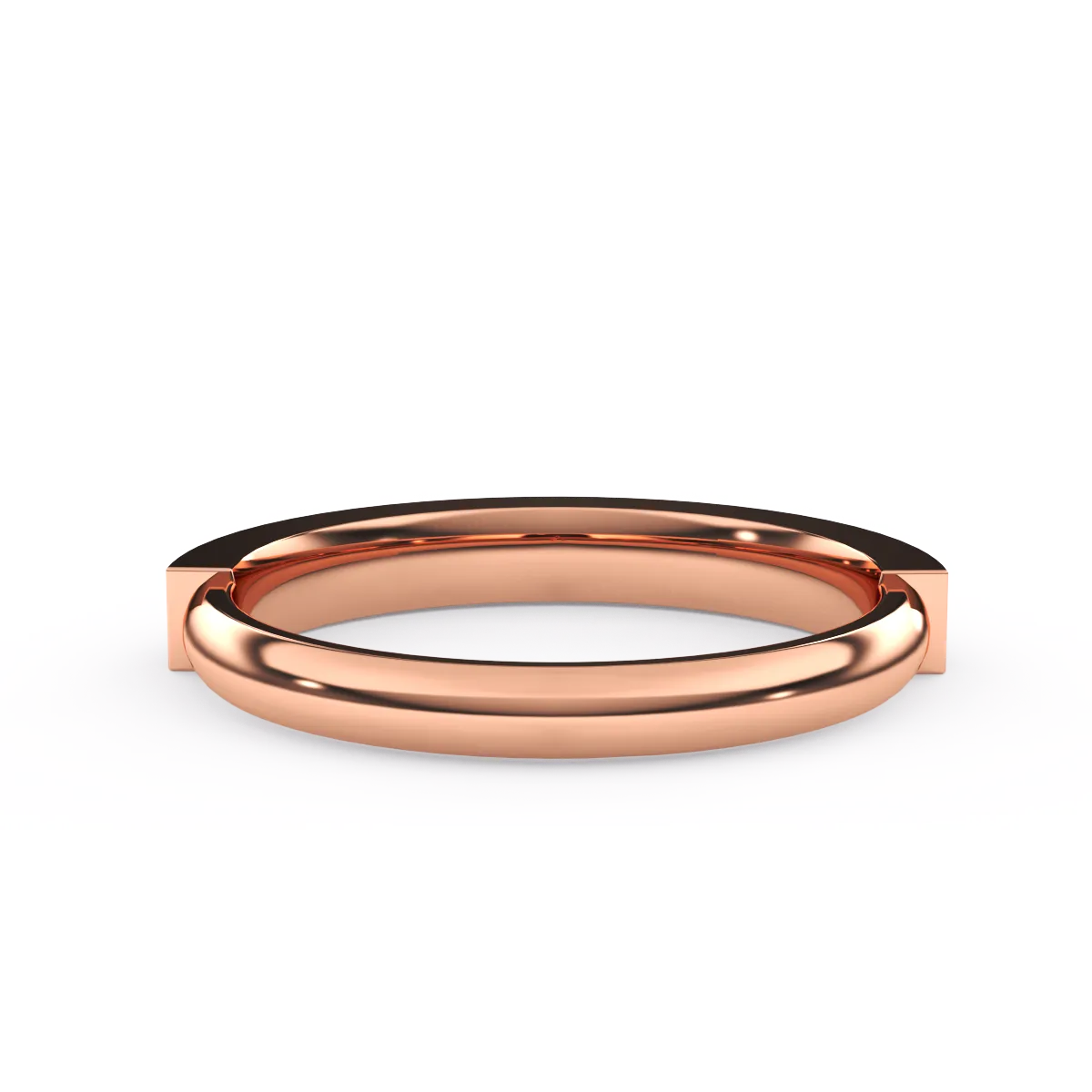 Delicate Two Tone Round Diamond Band For Her