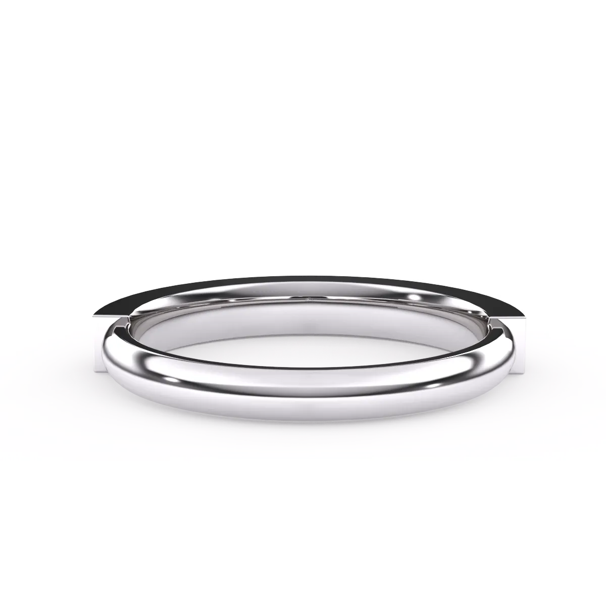 Delicate Two Tone Round Diamond Band For Her