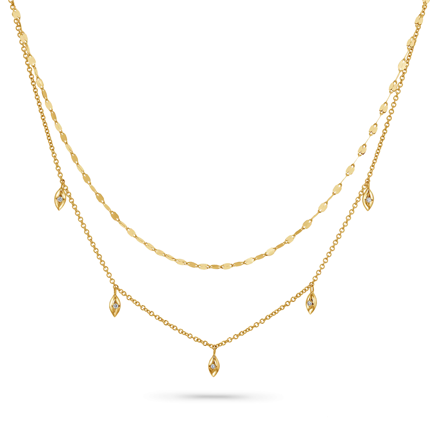Demi Starset Diamond Drop Duo Necklace