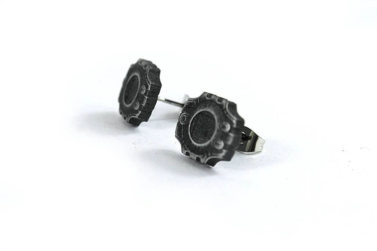 Digivice Stainless Steel Studded Earrings Pair - Digimon Adventure