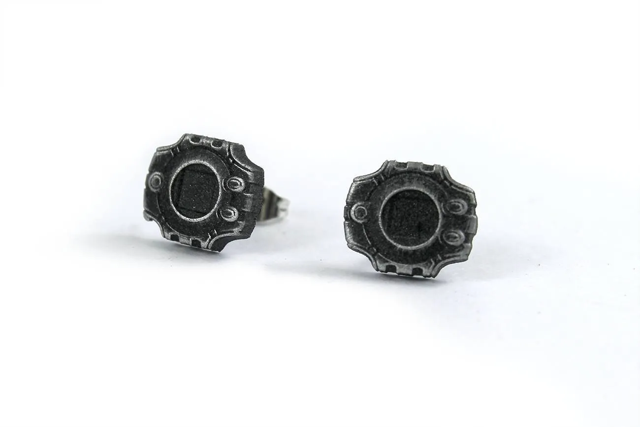 Digivice Stainless Steel Studded Earrings Pair - Digimon Adventure