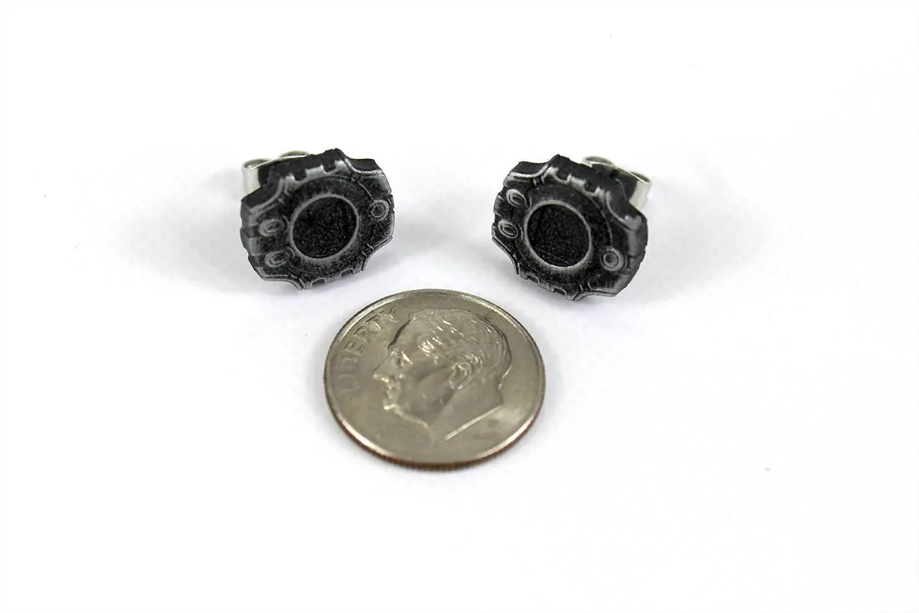 Digivice Stainless Steel Studded Earrings Pair - Digimon Adventure