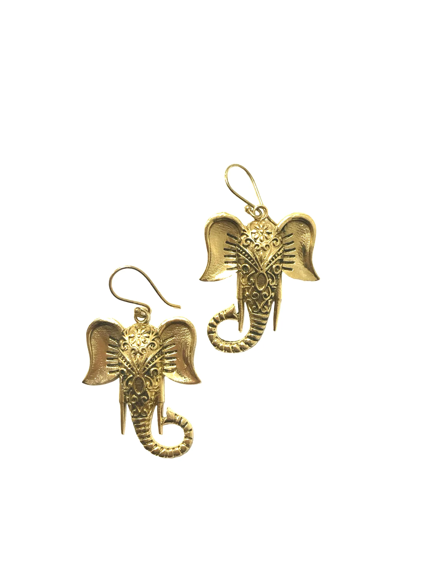 Divine Gold Elephant Ganesh Earrings