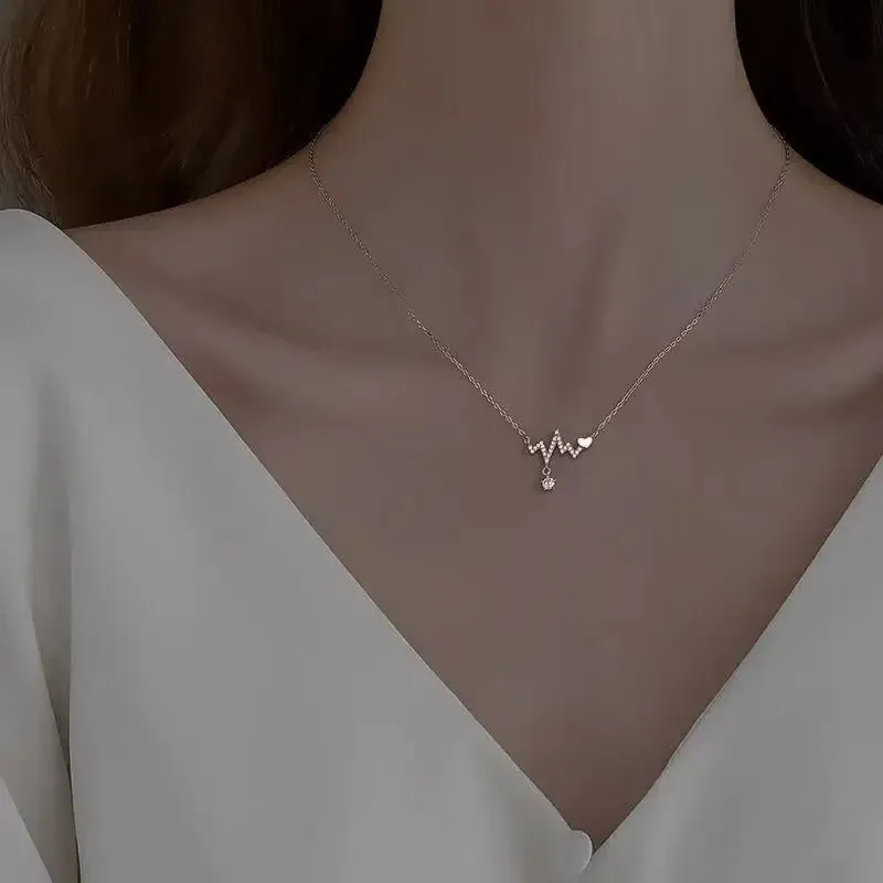 Elegant Butterfly 925 Sterling Silver Crystals Pendant Necklaces for Women Girls Chain Jewelry Accessories