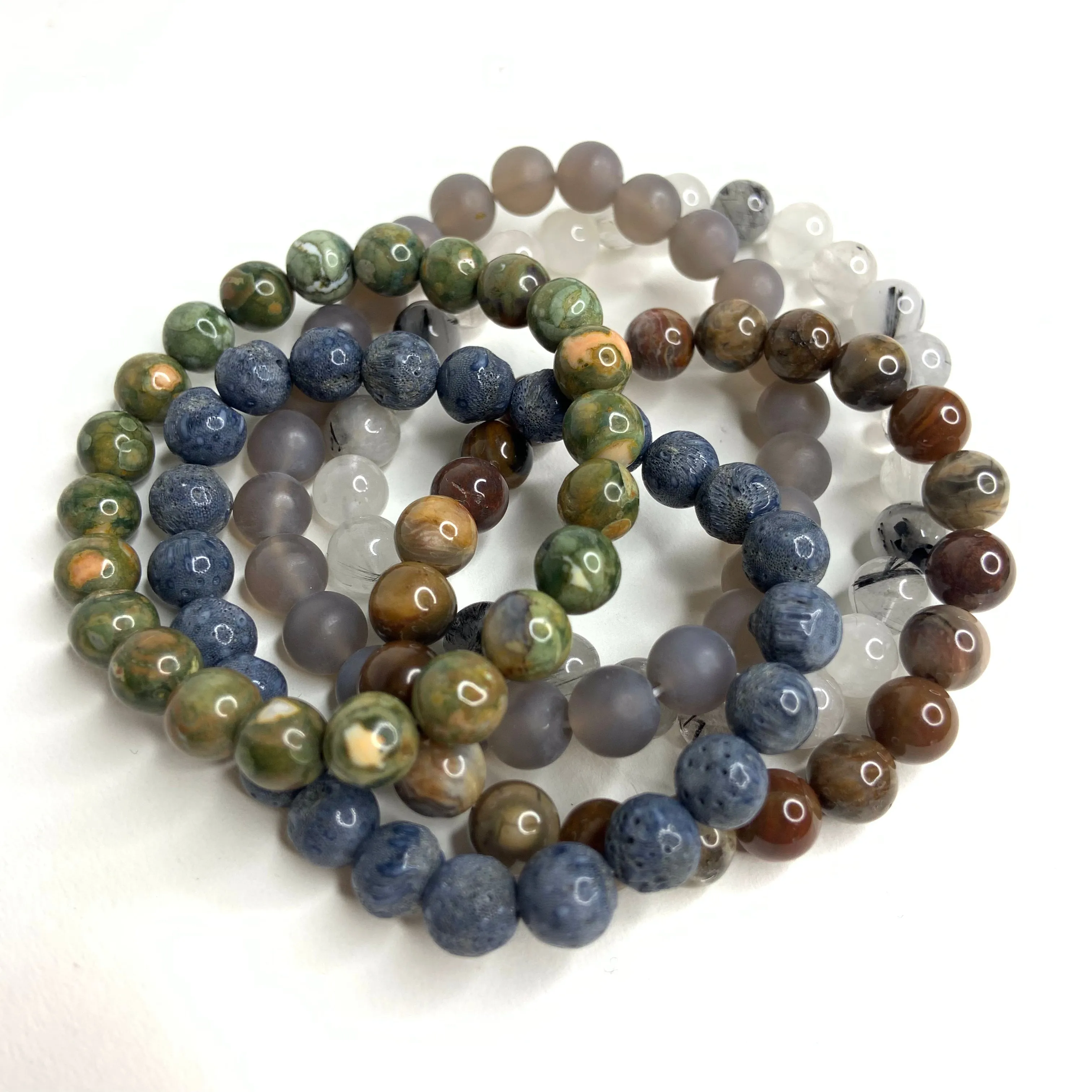 Energy Gemstone Stacker Bracelets - 8 mm