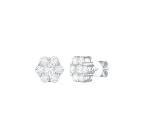 Essentials 2.05ct Cluster Flower Earrings <br> E-00119WHT