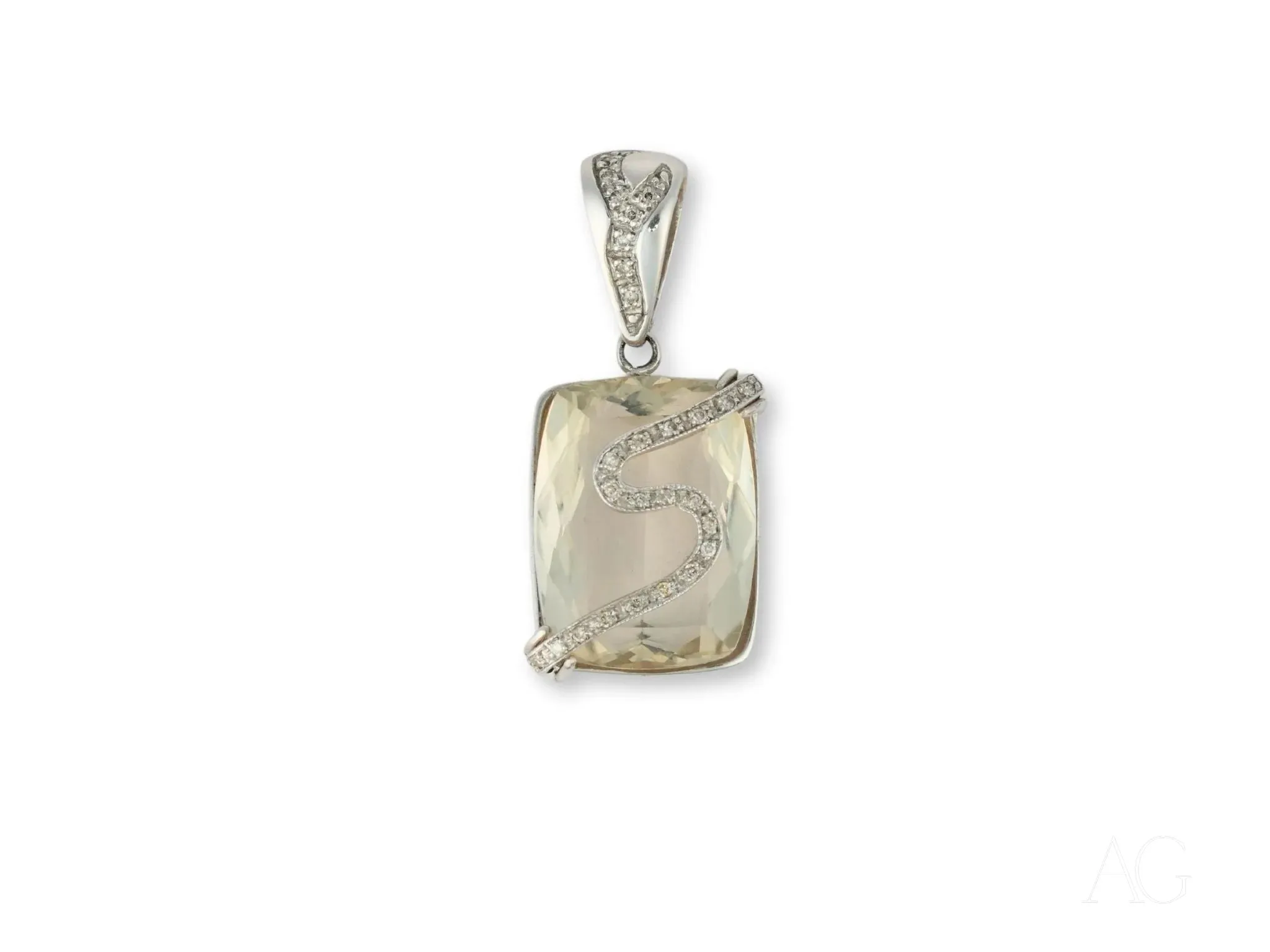 Eternal Frost Crystal & Diamond Pendant