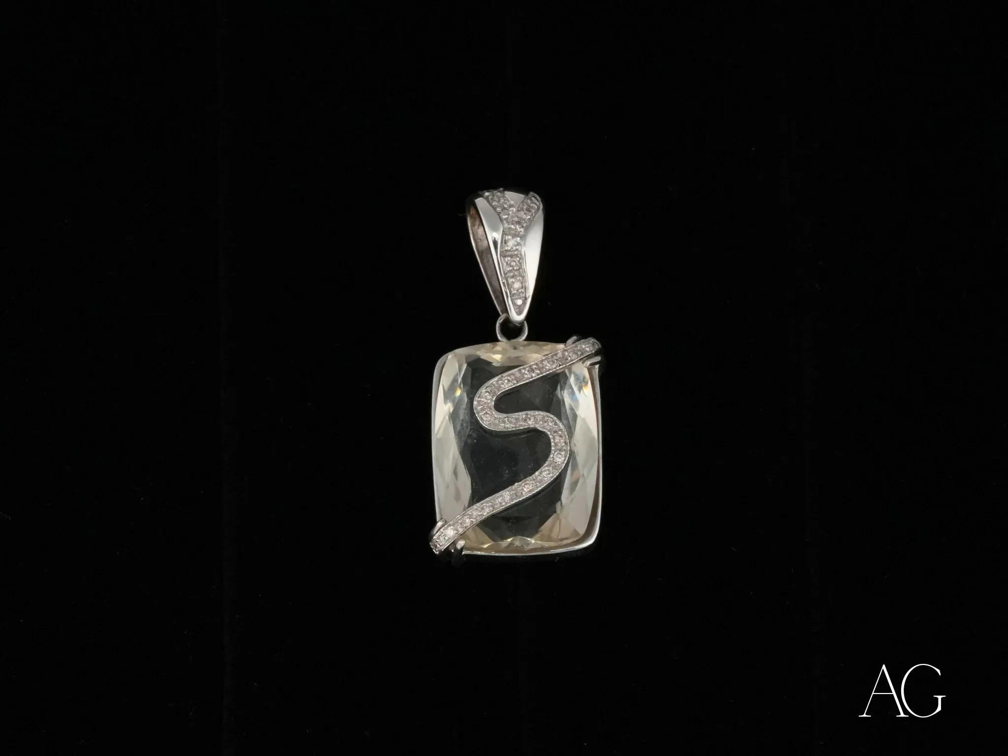 Eternal Frost Crystal & Diamond Pendant