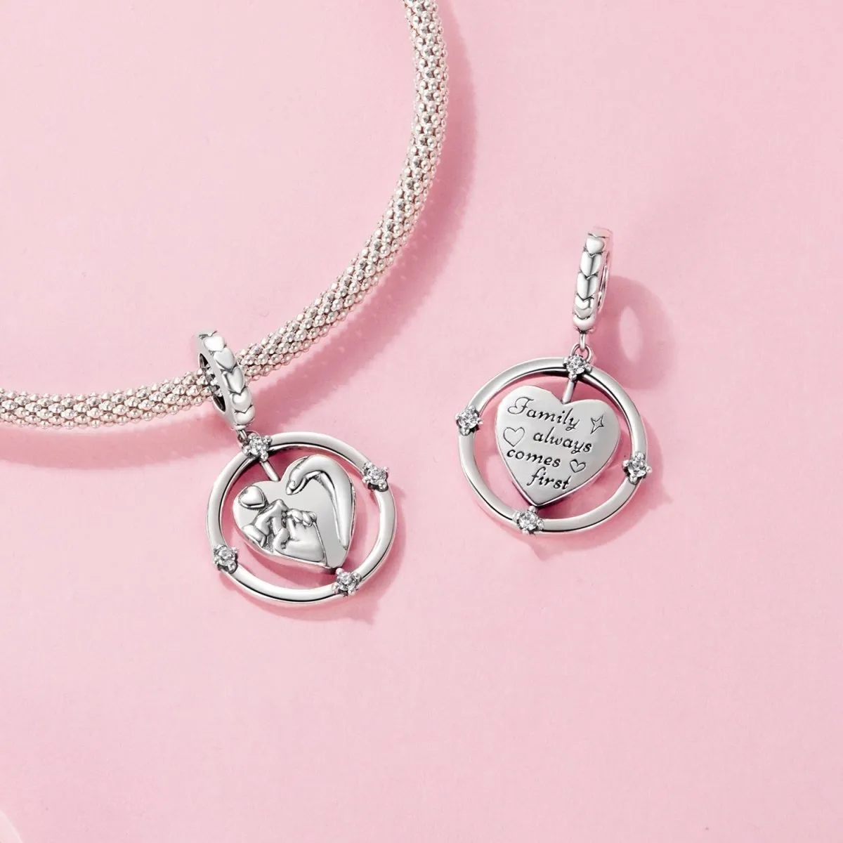 Family Always Comes First Dangle Charm