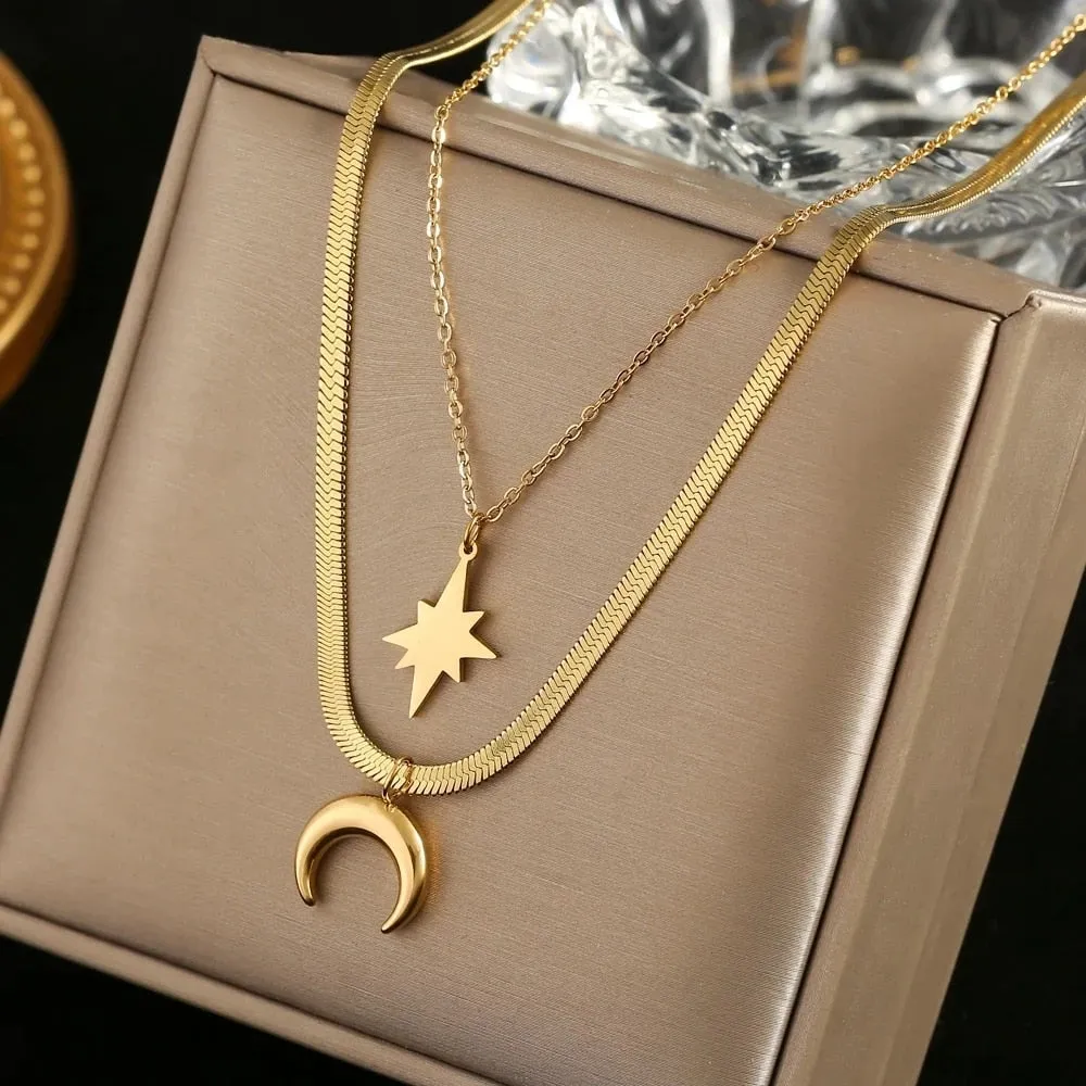Fashion High-end Jewelry Rhombus Zircon Charm Chain Necklace Necklace Pendant for Women