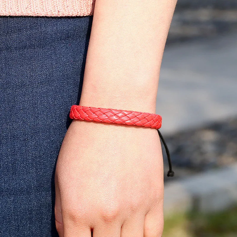 Fashion PU Hand Woven Bracelet
