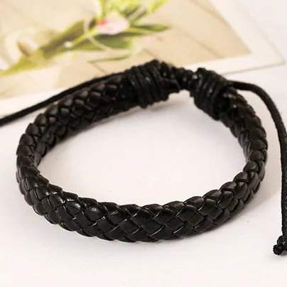 Fashion PU Hand Woven Bracelet