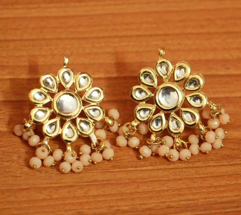 Faun Crystal Kundan Meenakari Tikka With earrings