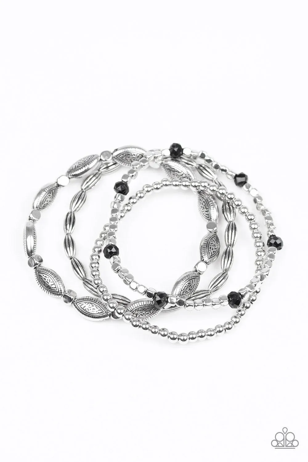 Full of WANDER - Black Bracelet-Paparazzi