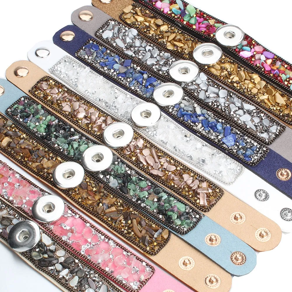 FUN Snap Button Crystal Bracelet