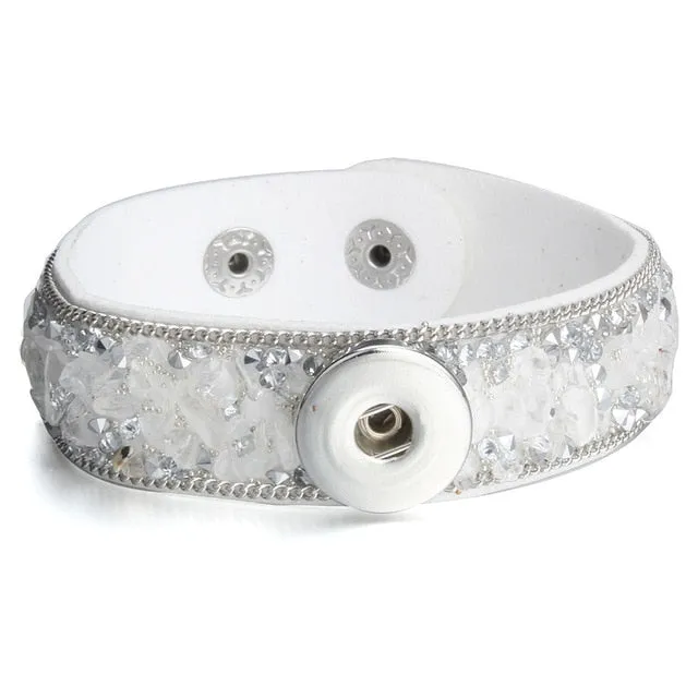 FUN Snap Button Crystal Bracelet