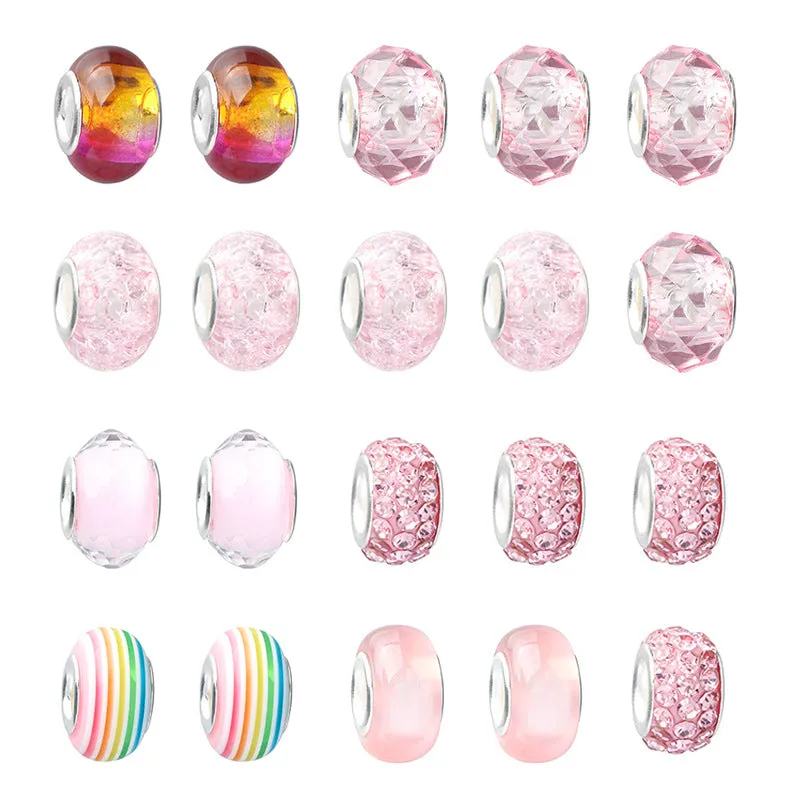 Funny Christmas Gifts for Girls Pink Set DIY Children's Bracelet Handmade Ornament Exquisite Gift Box