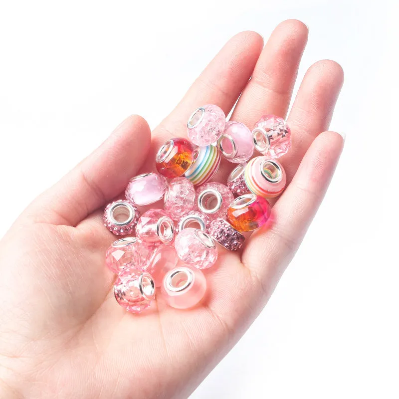 Funny Christmas Gifts for Girls Pink Set DIY Children's Bracelet Handmade Ornament Exquisite Gift Box