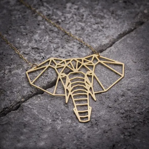 Geometric Elephant Necklace