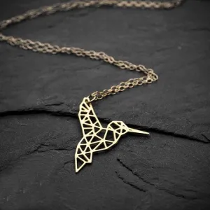 Geometric Hummingbird Necklace