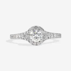 GLENBEIGH | Round Halo Diamond Set in 18ct White Gold 0.75ct