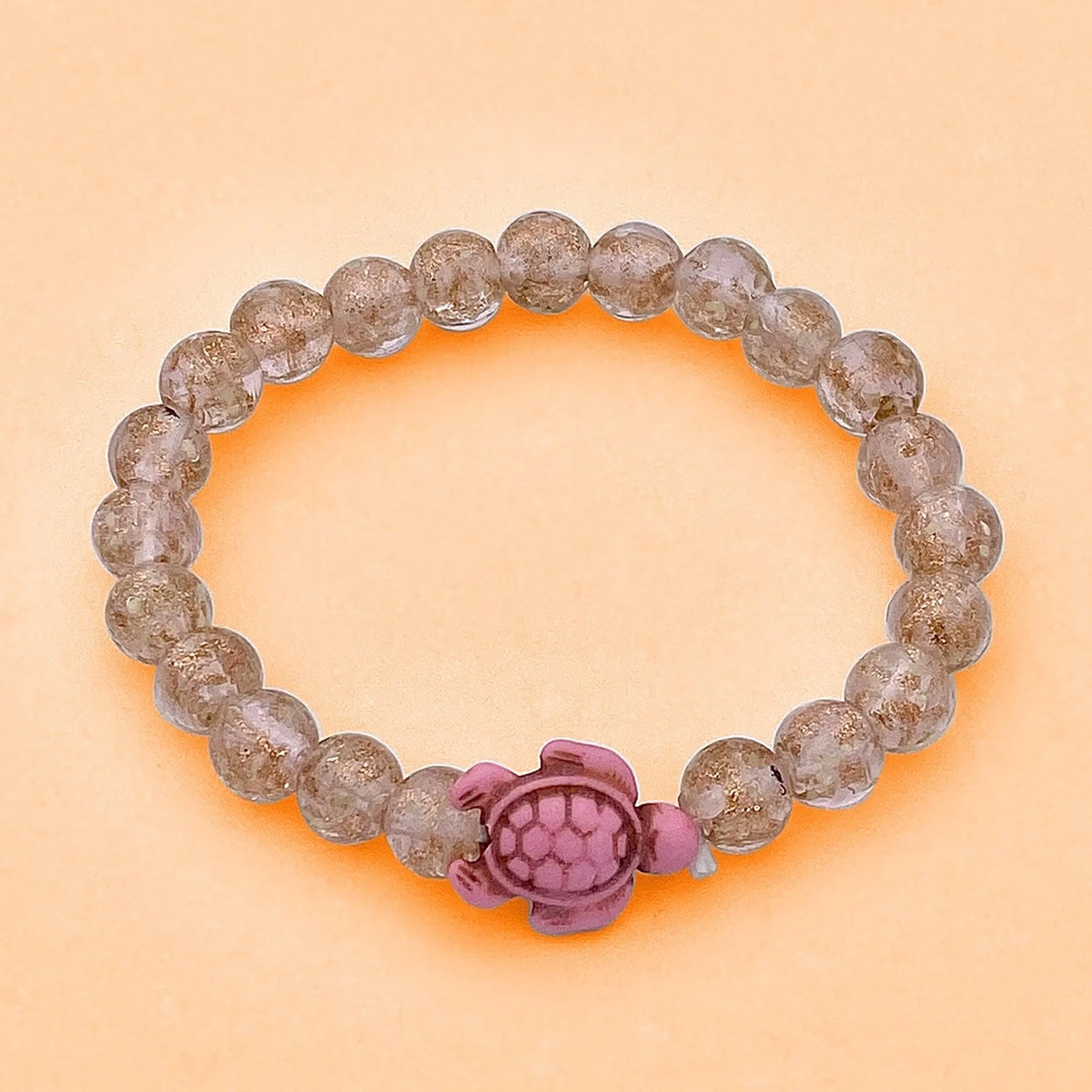 Glowing Glass Bead Sea Turtle Bracelet