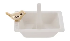 Gold Bird Ring Holder - Ceramic
