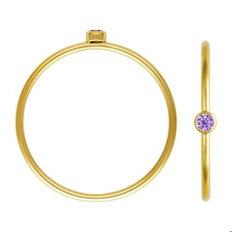 Gold Filled Birthstone Stacking Rings [LAST CHANCE]