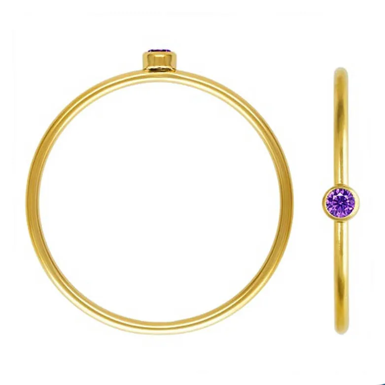 Gold Filled Birthstone Stacking Rings [LAST CHANCE]