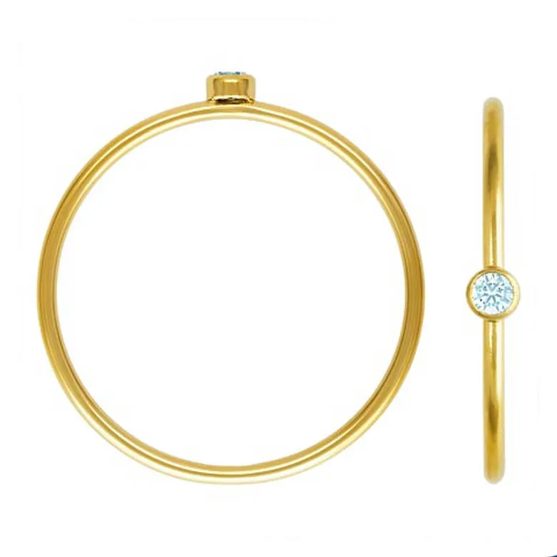 Gold Filled Birthstone Stacking Rings [LAST CHANCE]