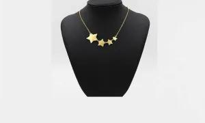 Gold Five-pointed Star Chain Pendants Necklaces