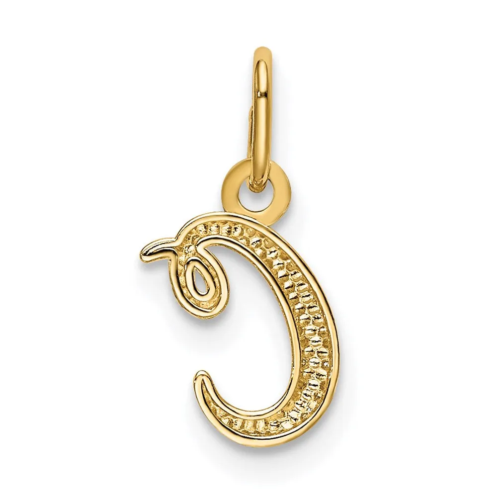 Gold Lowercase Initial "c" Pendant Model-YC1060