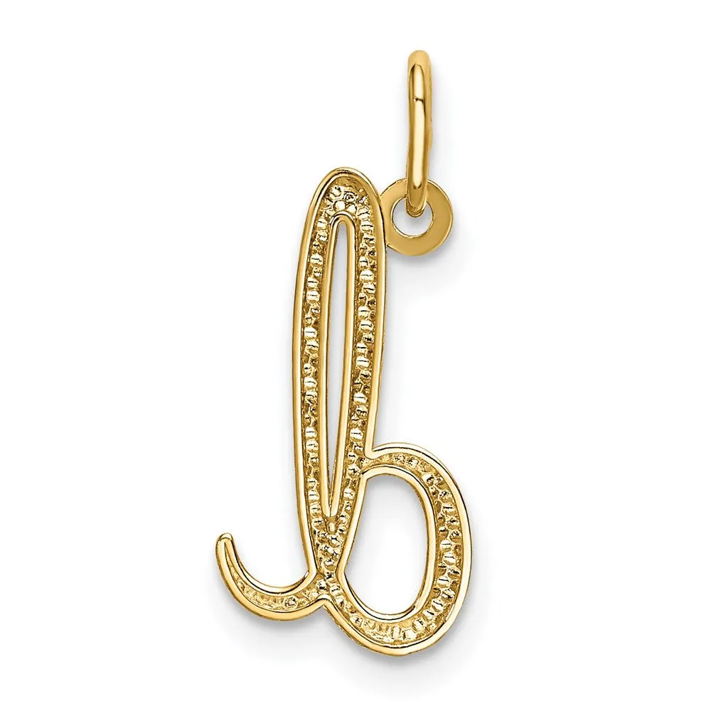 Gold Lowercase Initial "d" Pendant Model-YC1060