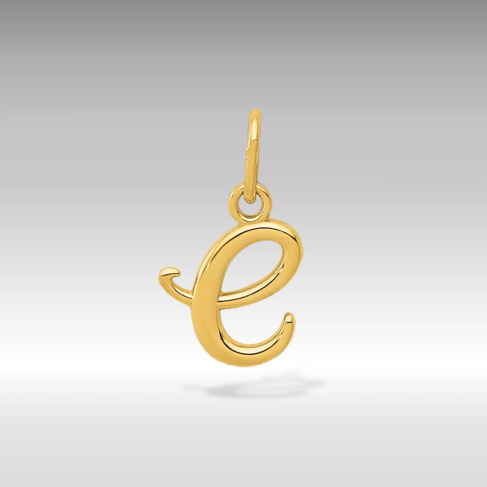 Gold Lowercase Initial "e" Pendant Model-YC1060
