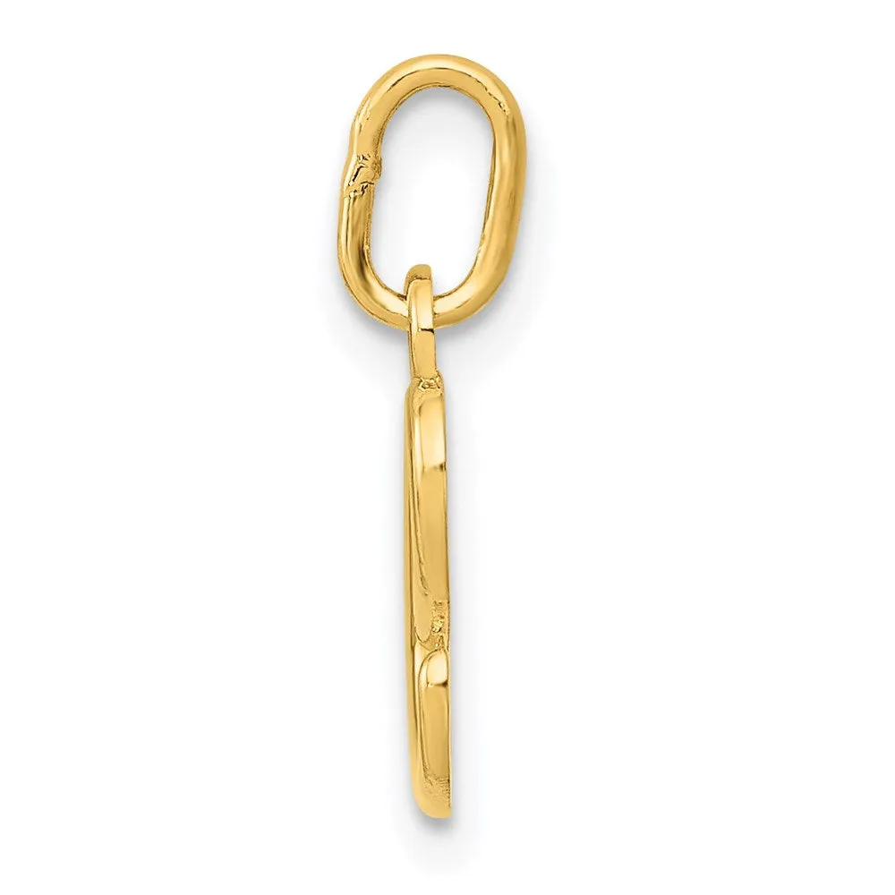Gold Lowercase Initial "e" Pendant Model-YC1060