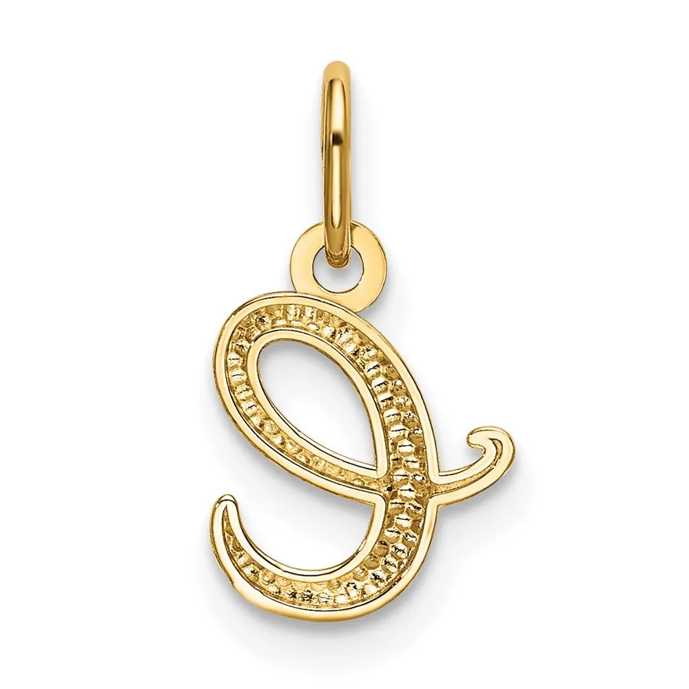 Gold Lowercase Initial "e" Pendant Model-YC1060