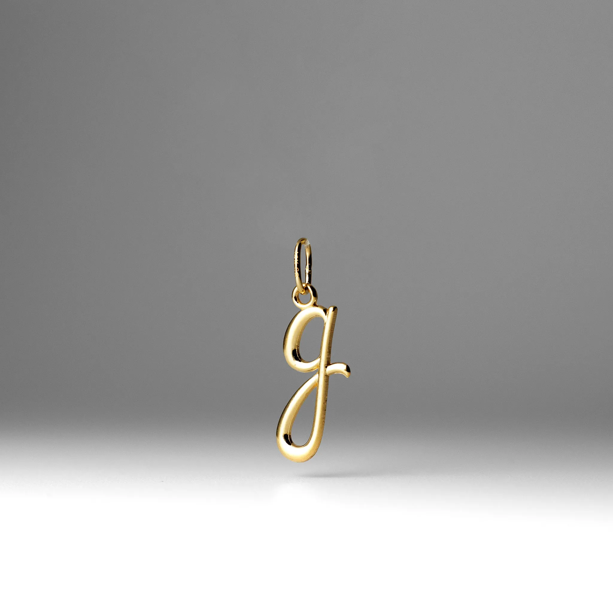 Gold Lowercase Initial "g" Pendant Model-YC1060