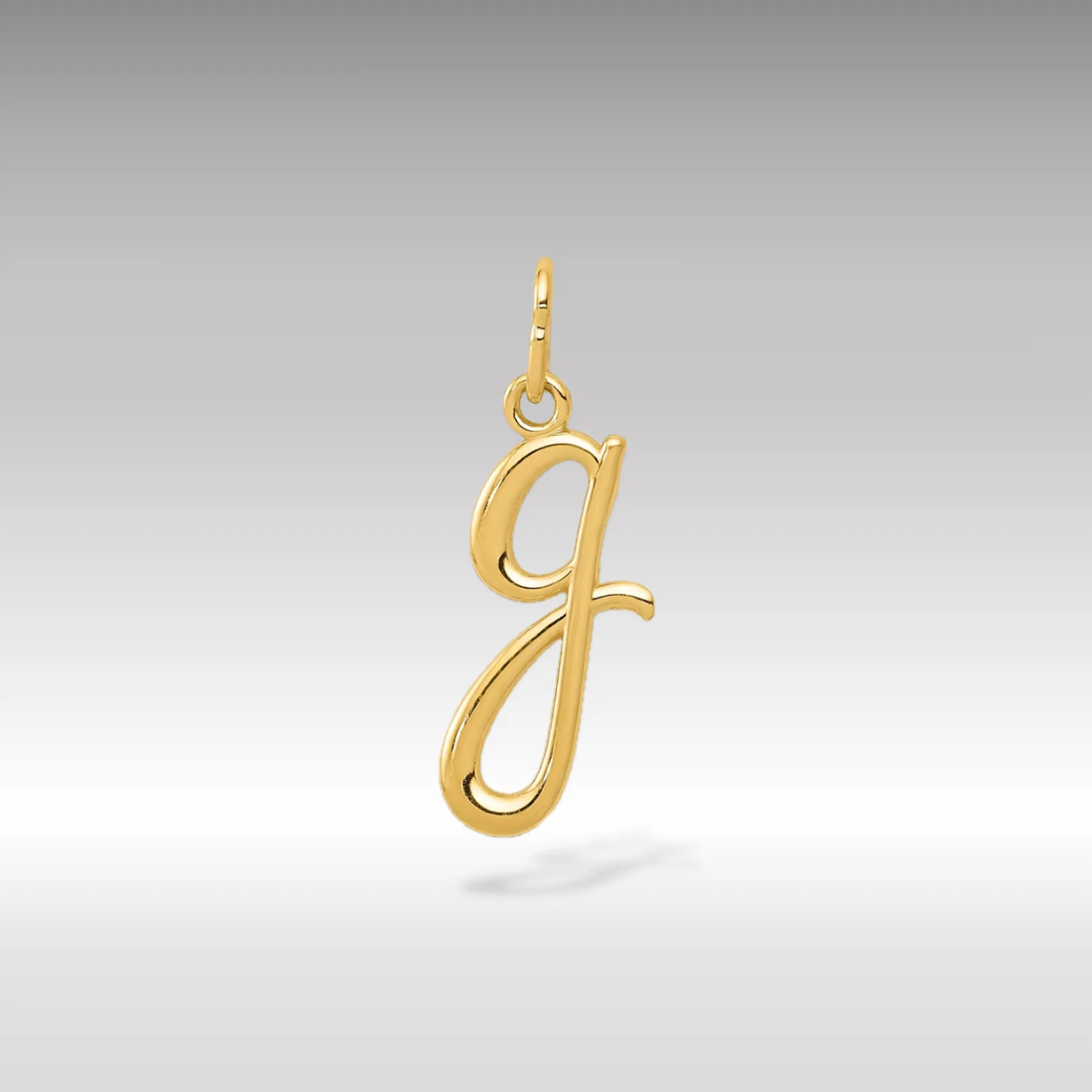 Gold Lowercase Initial "g" Pendant Model-YC1060