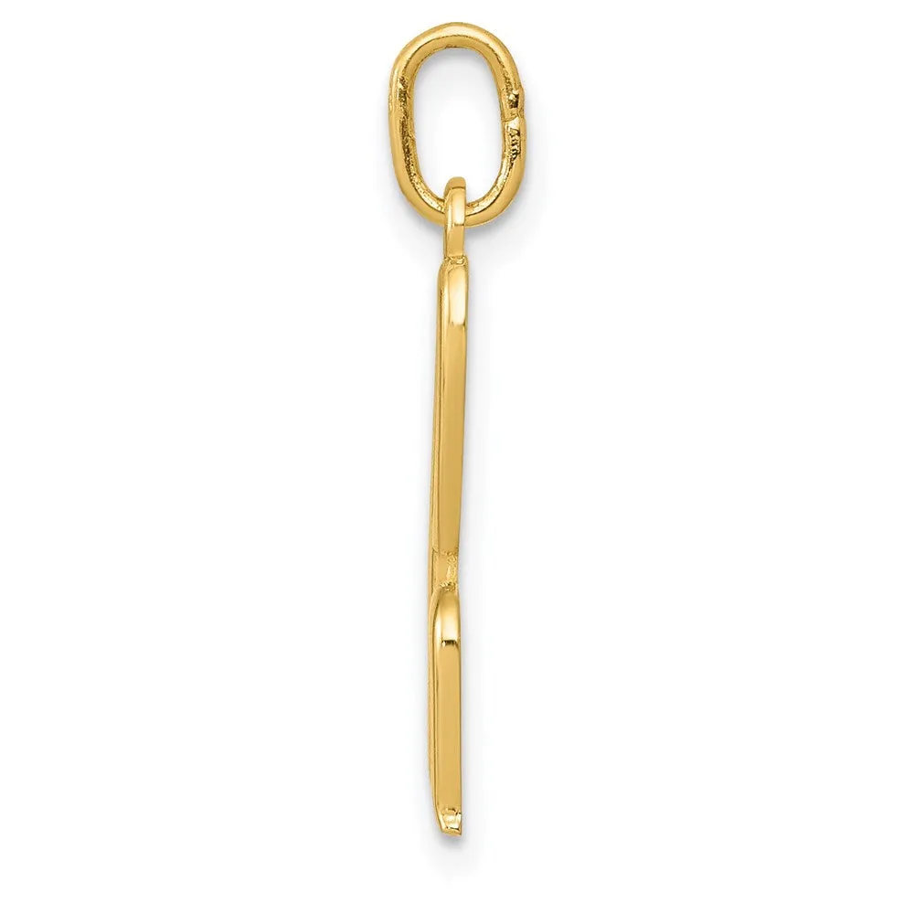 Gold Lowercase Initial "h" Pendant Model-YC1060