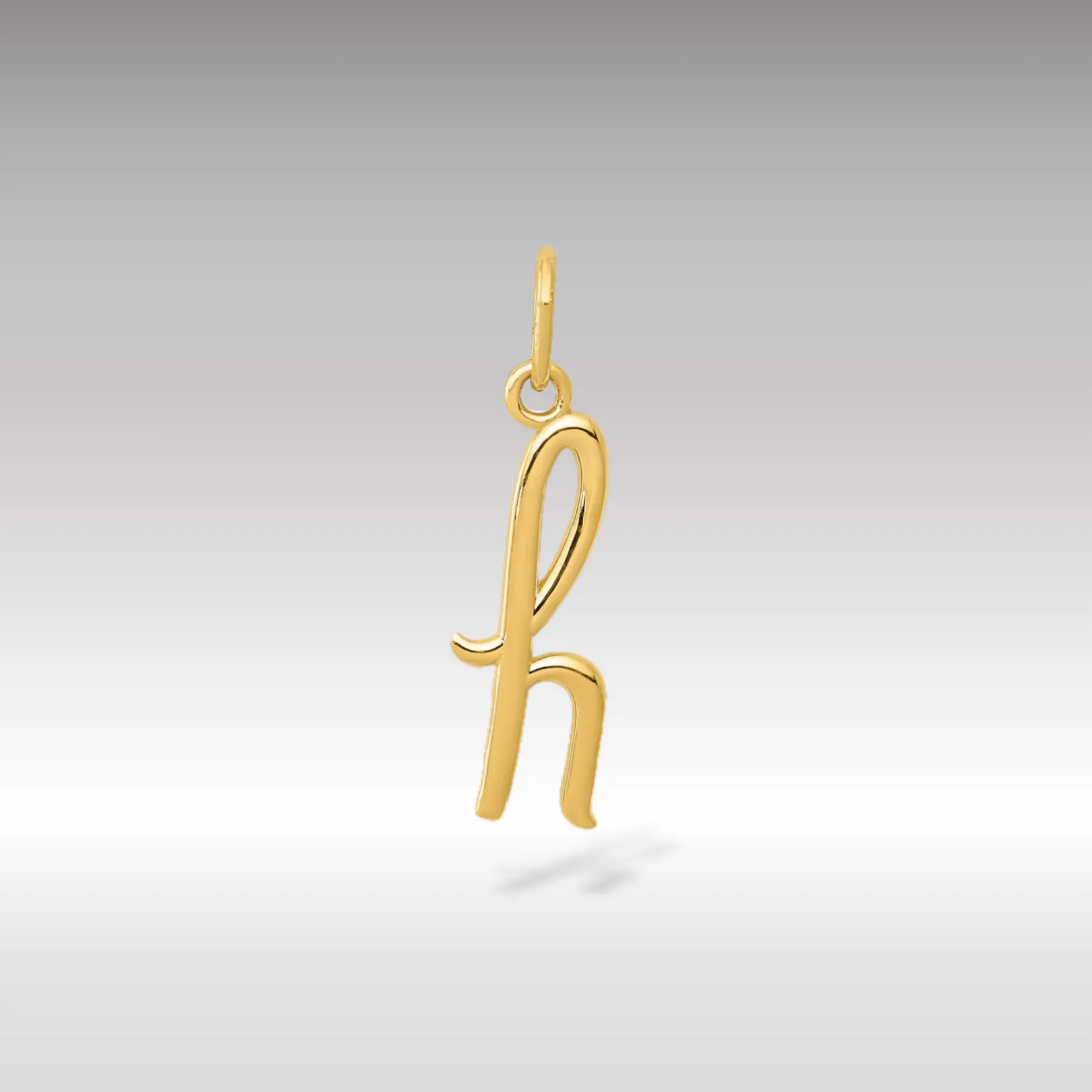 Gold Lowercase Initial "h" Pendant Model-YC1060