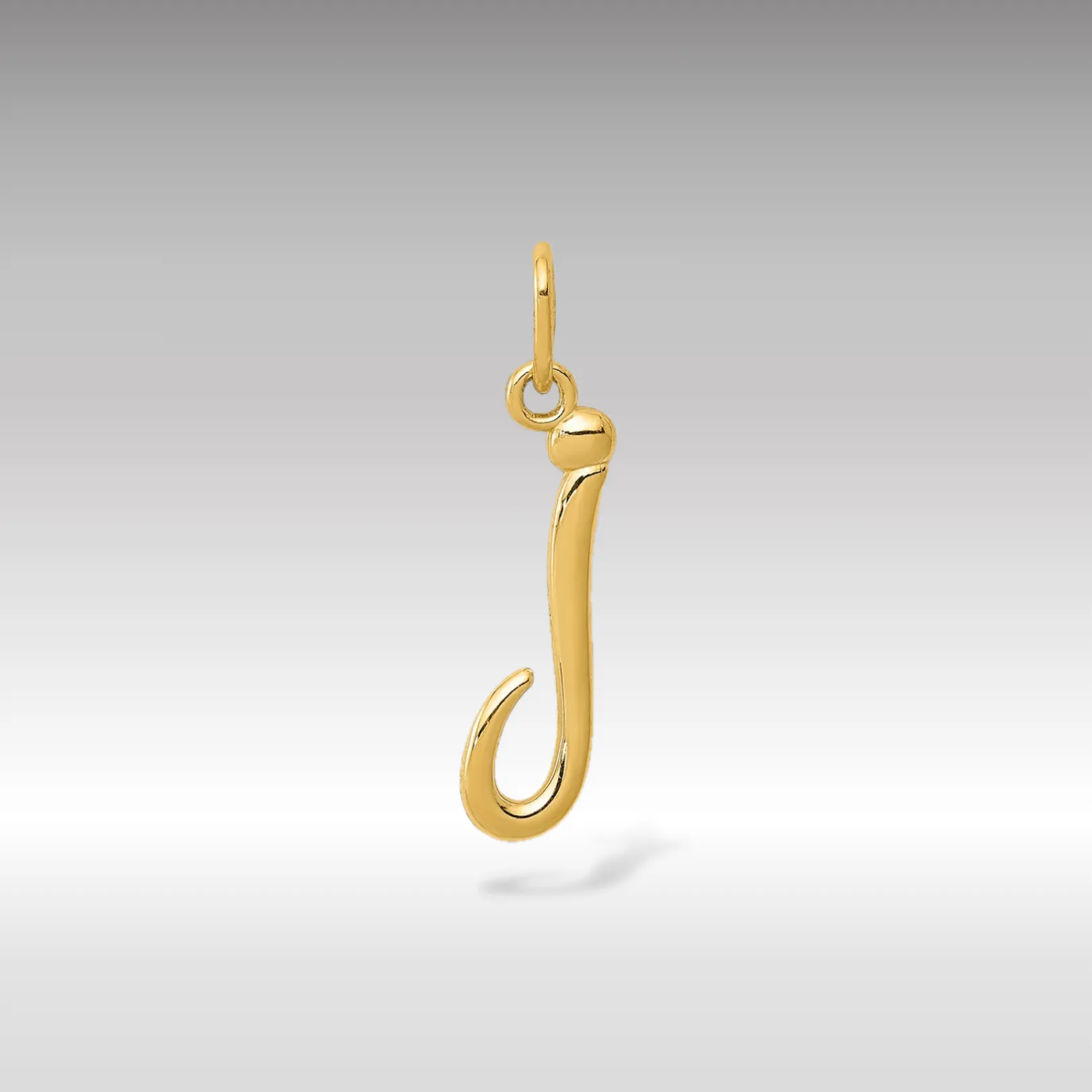 Gold Lowercase Initial "j" Pendant Model-YC1060