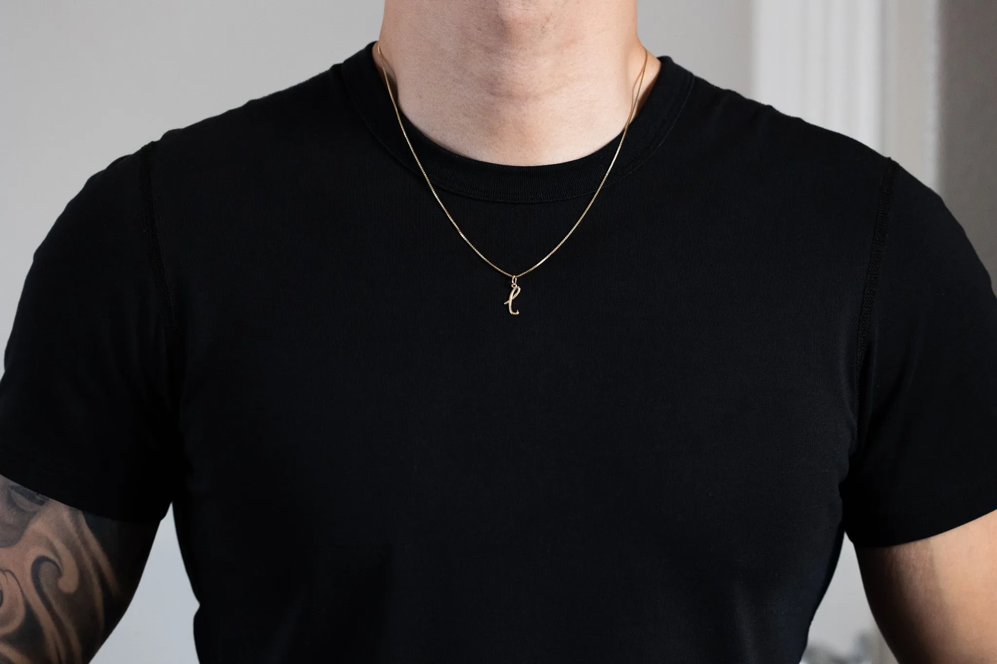 Gold Lowercase Initial "L" Pendant Model-YC1060