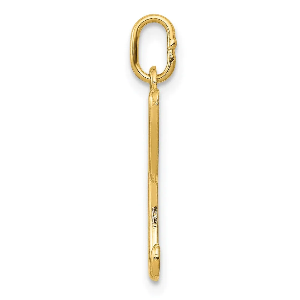 Gold Lowercase Initial "L" Pendant Model-YC1060